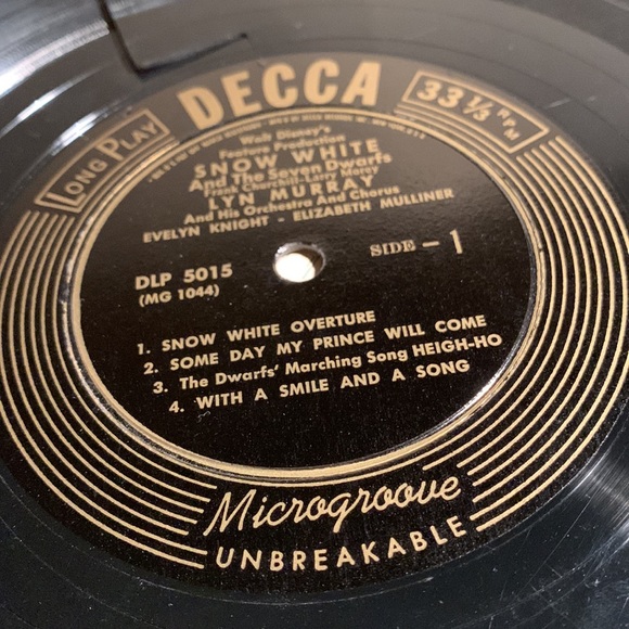 Vintage 40s Snow White & The Seven Dwarfs Decca Vinyl Record Walt Disney defects - Picture 14 of 17